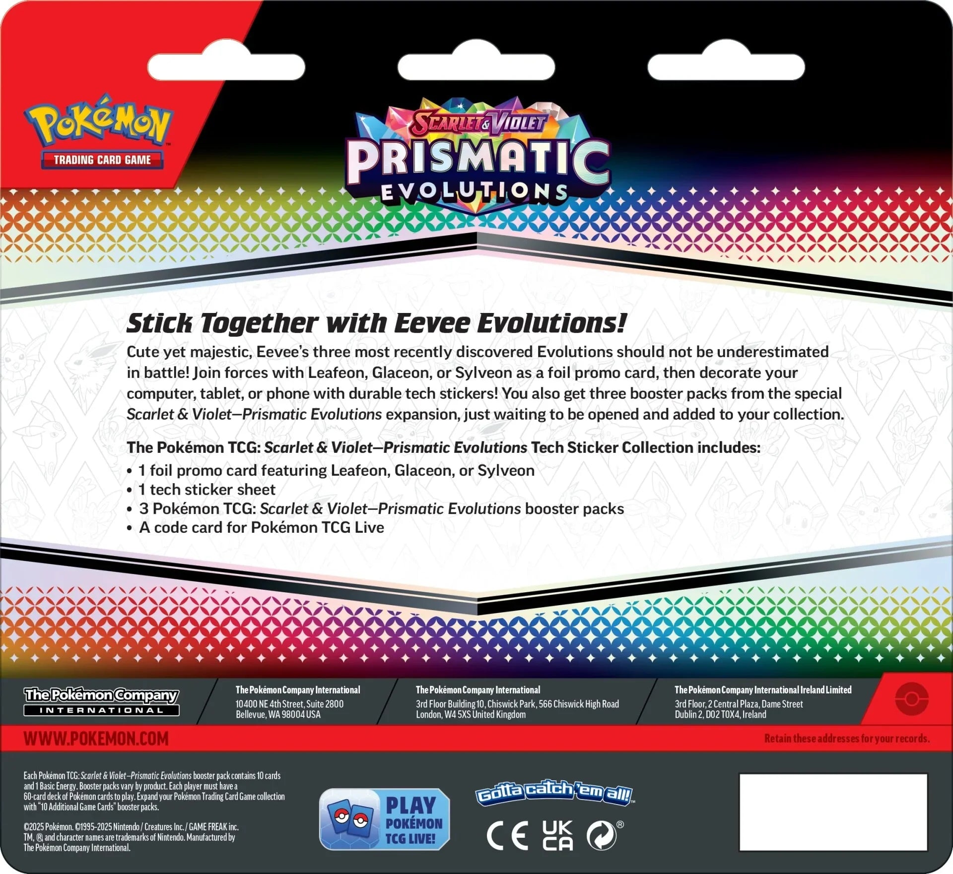 SV8.5 - Prismatic Evolutions Tech Sticker Collection (Assortment)